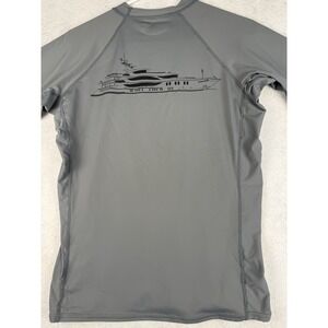 Liquid Yacht Wear Gray UPF 50+ Performance Fishing Boating Shirt Large USA